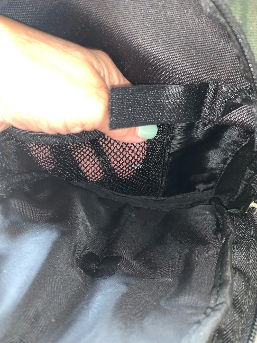Eddie Bauer backpack small to medium green gray and black excellent condition